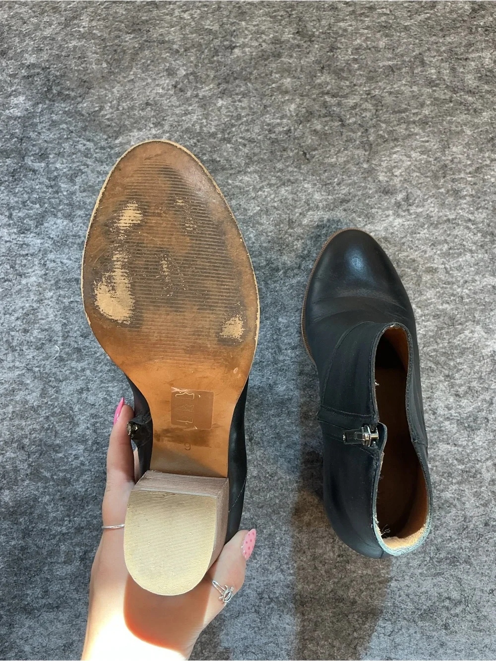 Madewell Black Leather Ankle Boots - Classic Zip Chelsea Style Size 9